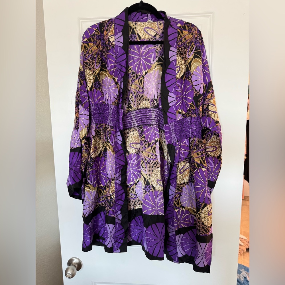 Purple Floral Women's Robe